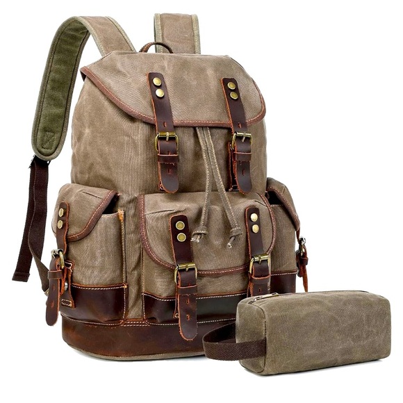 backpacks with leather accents Camping | 80L to 30L Size Options | Extra large | Handmade Why This Backpack Stands Out Clean Camping Backpacks Leather Waxed Canvas